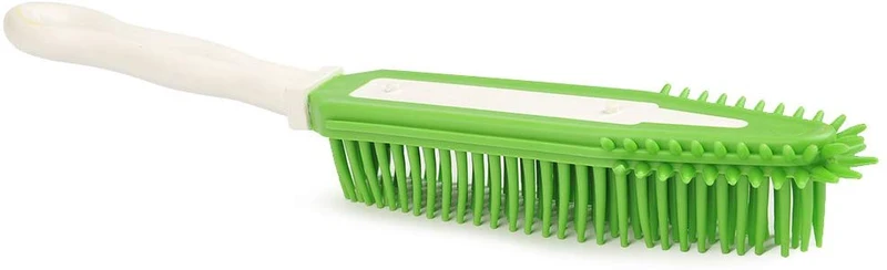 [2 piezas] Cepillo para quitar el pelo de las mascotas, el mejor cepillo para el coche y para detalles automáticos, cepillo portátil para perros y gatos, cepillo de masaje de goma para muebles, interior de coche, alfombra (azul y verde)
