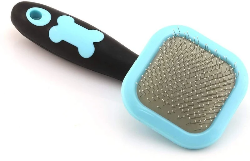 PETPAWJOY - Cepillo de masaje para perros y gatos, cepillo para desenredar, cepillo de aseo para Yorkie Poodle Maltese Puppy Guinea Pig Rabbit elimina suavemente la capa inferior suelta y se adapta a pelo largo y corto