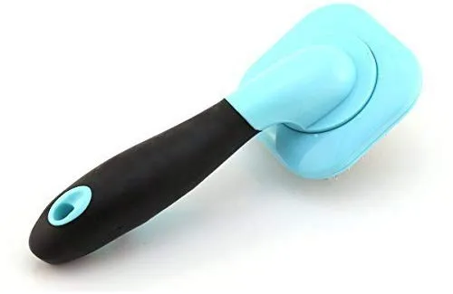 PETPAWJOY - Cepillo de masaje para perros y gatos, cepillo para desenredar, cepillo de aseo para Yorkie Poodle Maltese Puppy Guinea Pig Rabbit elimina suavemente la capa inferior suelta y se adapta a pelo largo y corto