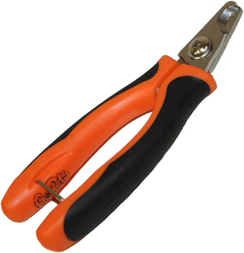Cortauñas para perros y gatos GoPets con 1 lima de uñas, color naranja/negro