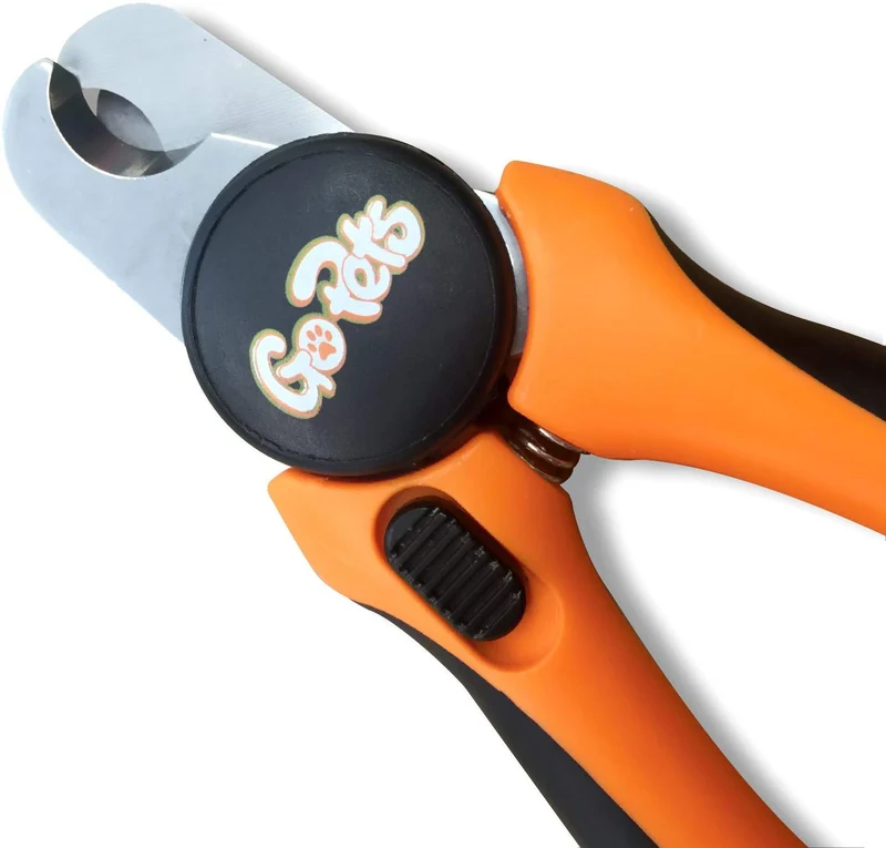 Cortauñas para perros y gatos GoPets con 1 lima de uñas, color naranja/negro