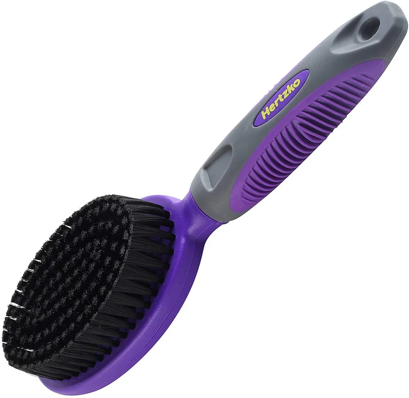 Pincel de cerdas por hertzko – para perros y gatos con larga o de pelo corto – densa cerdas quitar el vello Loose, dander, polvo y suciedad de su Mascota de parte superior Coat