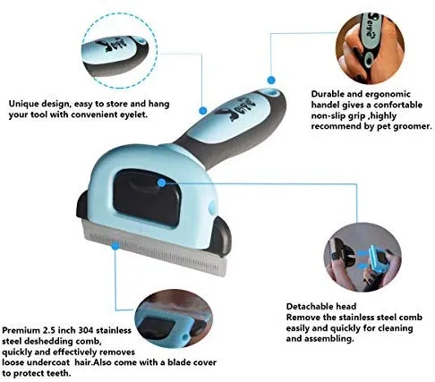 Petgle - Cepillo para perros y gatos, reduce eficazmente la pérdida de pelo, cepillo de aseo profesional y herramienta de desenredado para perros y gatos