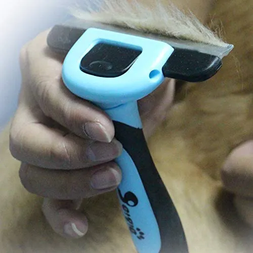 Petgle - Cepillo para perros y gatos, reduce eficazmente la pérdida de pelo, cepillo de aseo profesional y herramienta de desenredado para perros y gatos