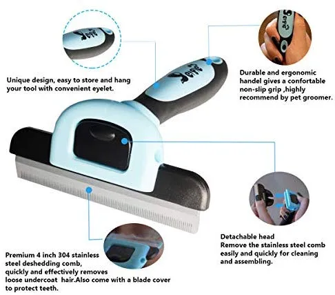 Petgle - Cepillo para perros y gatos, reduce eficazmente la pérdida de pelo, cepillo de aseo profesional y herramienta de desenredado para perros y gatos