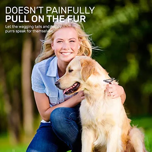 PawsPamper - Rastrillo para pelaje de perros medianos a grandes