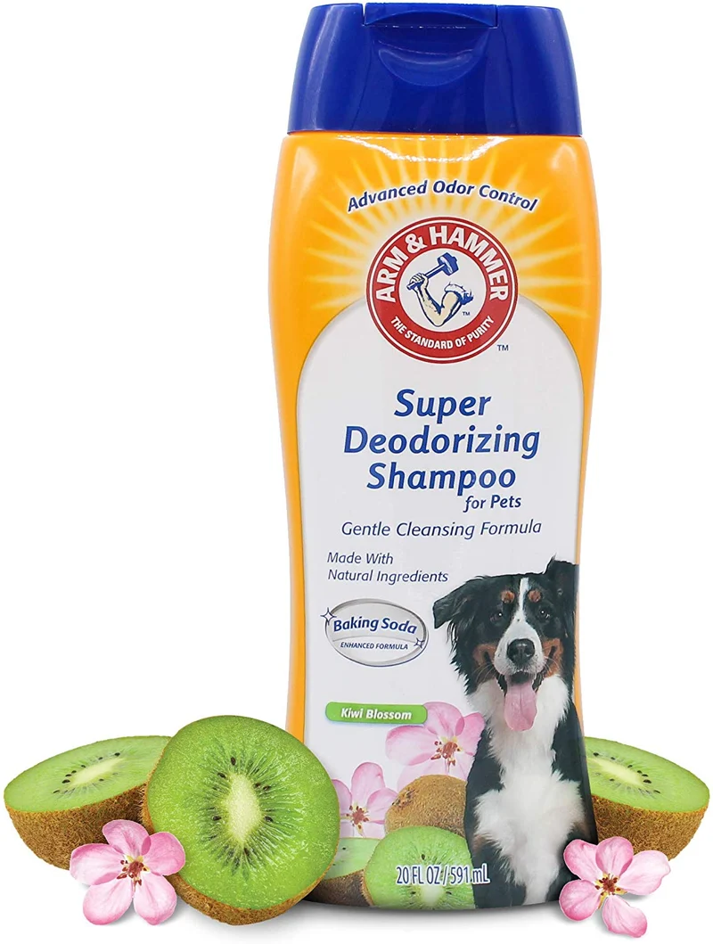 Champú desodorante para perros Arm & Hammer | Champú eliminador de olores para perros y cachorros smelly | Kiwi Blossom, 20 oz