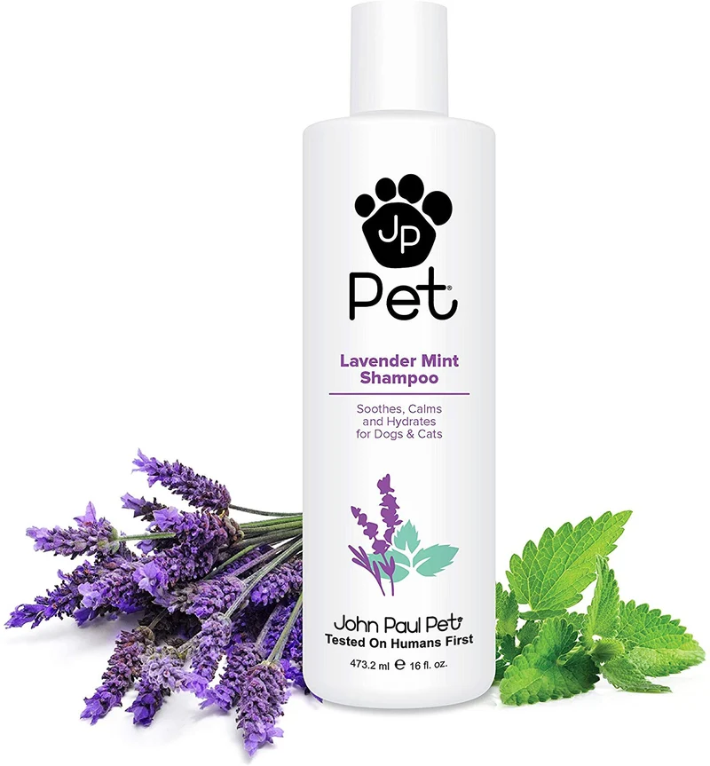 John Paul Pet Champú de menta de lavanda para perros y gatos, calma e hidrata, 16 onzas