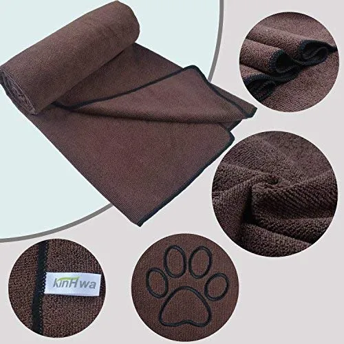 KinHwa - Toalla de baño para perro, superabsorbente, de microfibra, para perros y gatos pequeños, medianos y grandes
