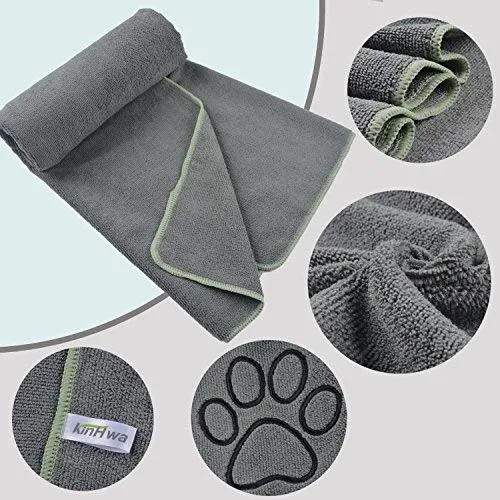 KinHwa - Toalla de baño para perro, superabsorbente, de microfibra, para perros y gatos pequeños, medianos y grandes