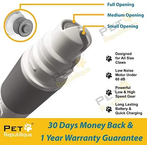 Cortaúñas para perro profesionales Pet Republique ® con filtro opcional, para gatos y cachorros pequeños, medianos y grandes, para recortar garras de aves grandes, con protección y cerradura