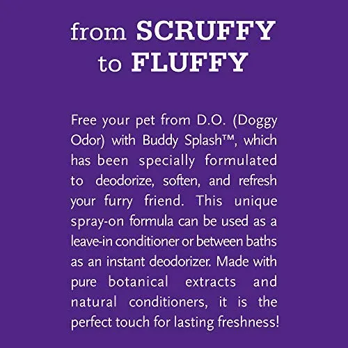 Buddy Splash - Desodorizador y acondicionador para perros, fórmula fácil de rociar para aseo