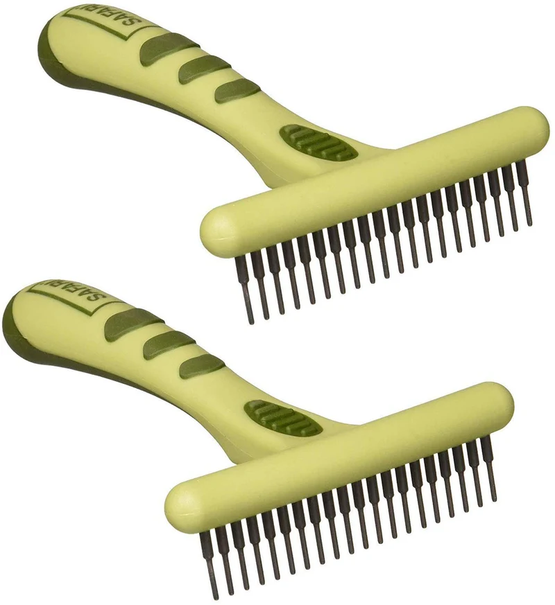 Rastrillo Safari de dientes largos Coastal Pet, diseñado para razas de perro con pelaje medio