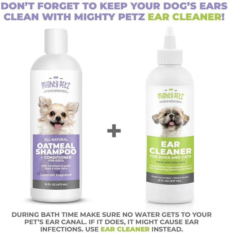Champú y acondicionador 2 en 1 para perros de avena – Alivio natural para pieles irritadas, secas y sensibles con aloe vera calmante + soda para hornear + pH equilibrado. Get Smelly Dogs Abrigo fresco e hidratado, 16 oz