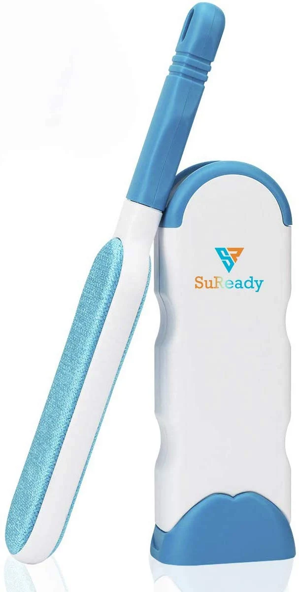 SuReady Pet Hair Remover Brush, Pet Hair Remover with Self-Cleaning Base, Double-Sided Pet Hair Remover Brush, Best Pet Hair Remover Brush for Removing Pet Hair