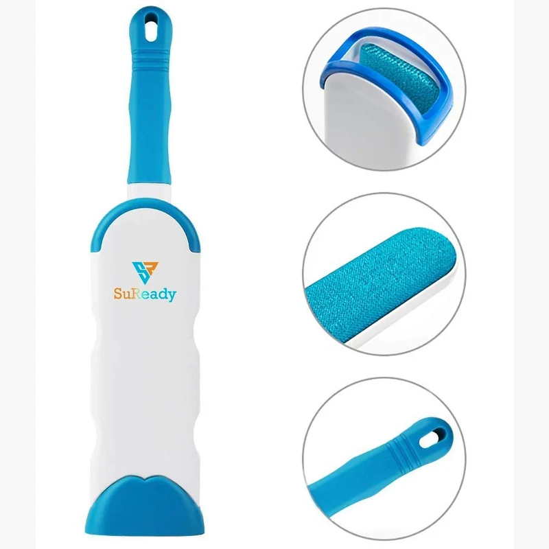 SuReady Pet Hair Remover Brush, Pet Hair Remover with Self-Cleaning Base, Double-Sided Pet Hair Remover Brush, Best Pet Hair Remover Brush for Removing Pet Hair