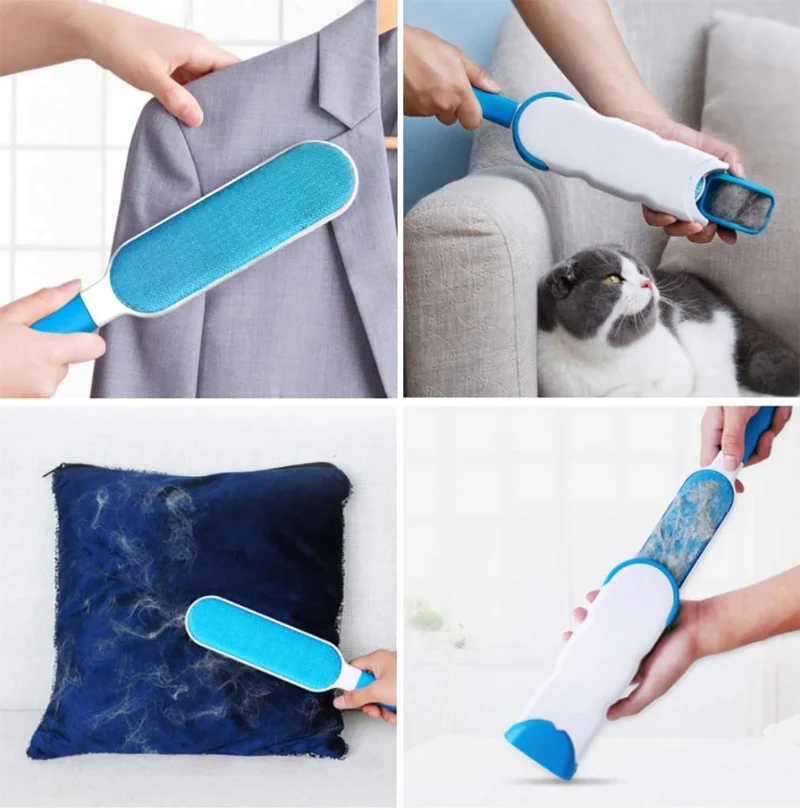 SuReady Pet Hair Remover Brush, Pet Hair Remover with Self-Cleaning Base, Double-Sided Pet Hair Remover Brush, Best Pet Hair Remover Brush for Removing Pet Hair