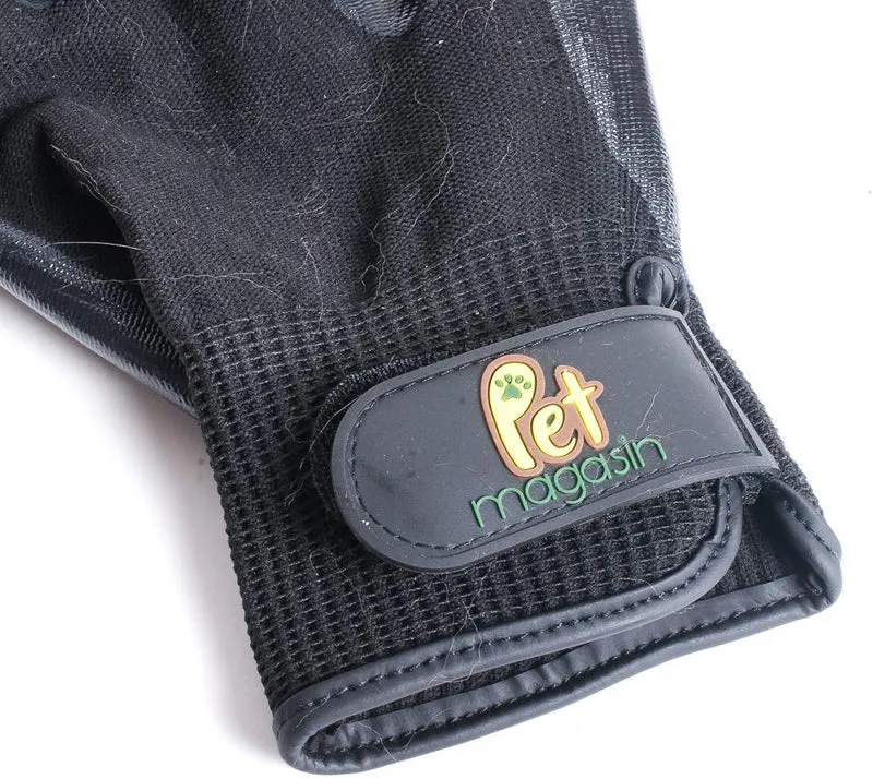 Guantes de aseo para mascotas Magasin [un par completo para ambas manos] – Guante de peluquería y baño para perros, gatos, caballos y otros animales con pelo largo y corto