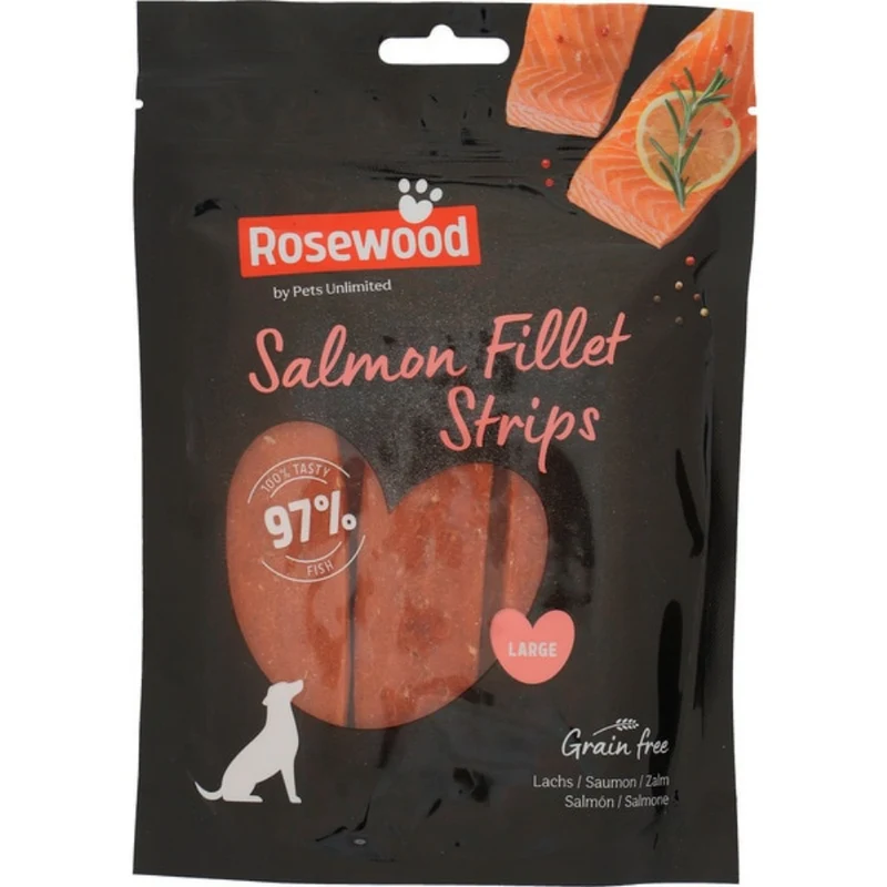 Snack Dog Pets Filete de Salmón Tiras Masticables 150 g