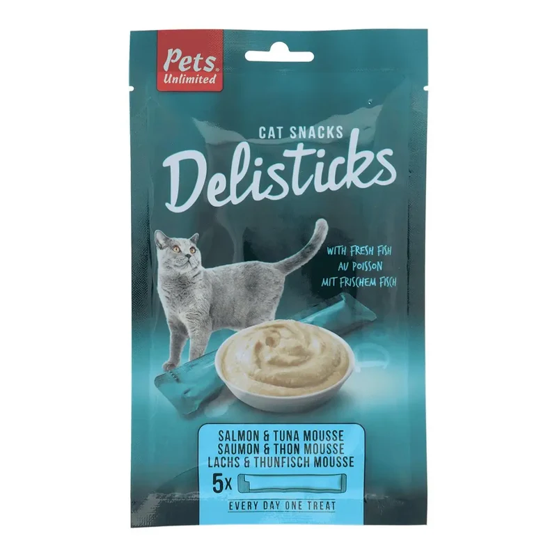 Snack Cat Pets Delisticks Salmón y Tuna 5X15 g