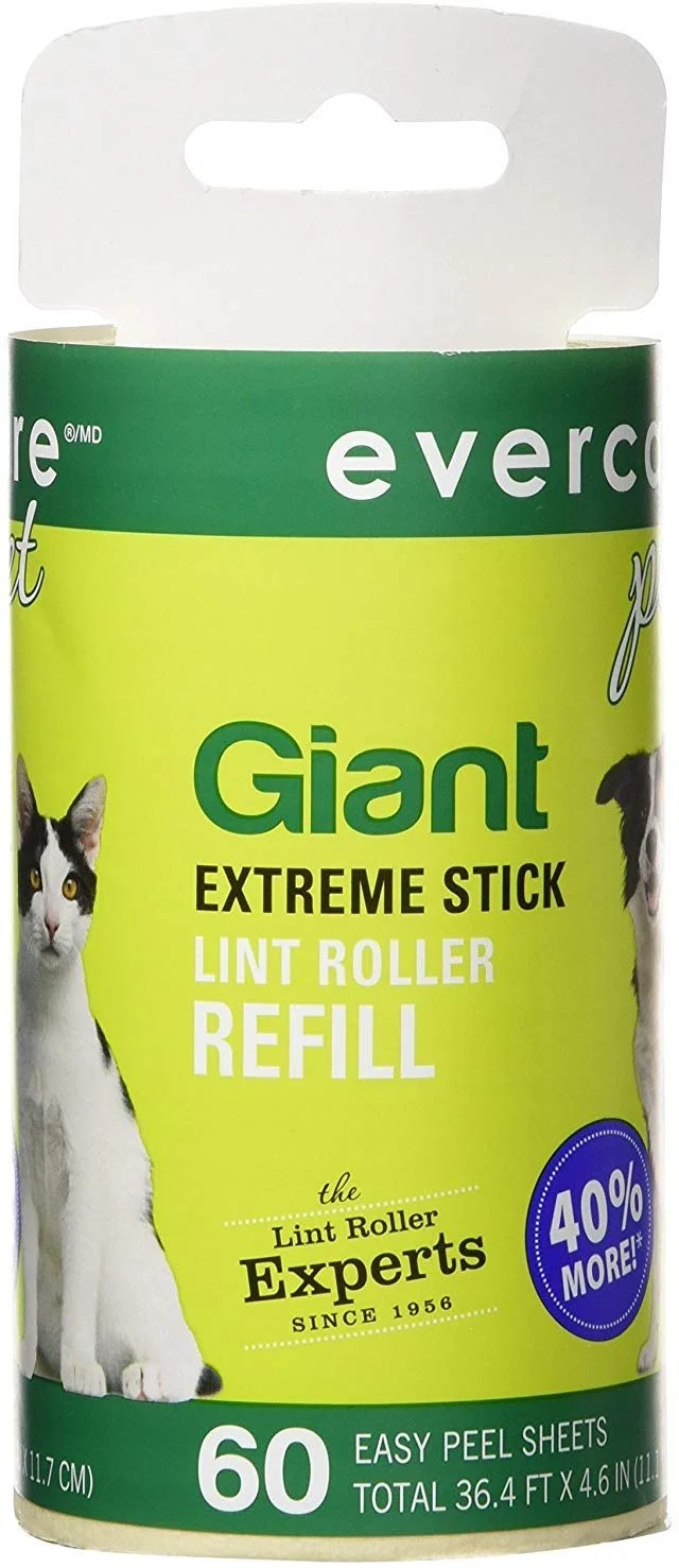 Repuesto para rodillo de pelo de mascotas Evercare Giant, paquete de 6