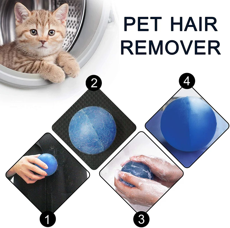 Removedor de pelo para mascotas reutilizable removedor de pelusa lavadora de pelo de perros y gatos, atrapasuelas para ropa secadora, muebles, ropa