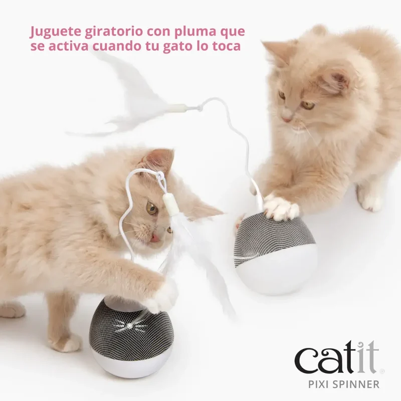 Catit Pixi Juguete Electronico Para Gato Spinner Gris