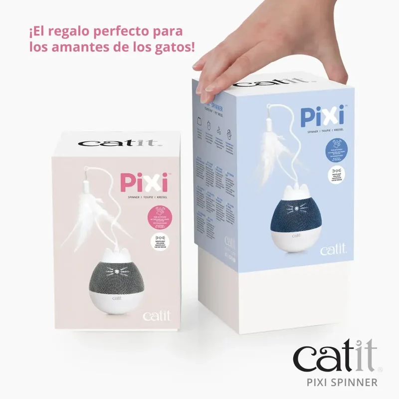 Catit Pixi Juguete Electronico Para Gato Spinner Gris