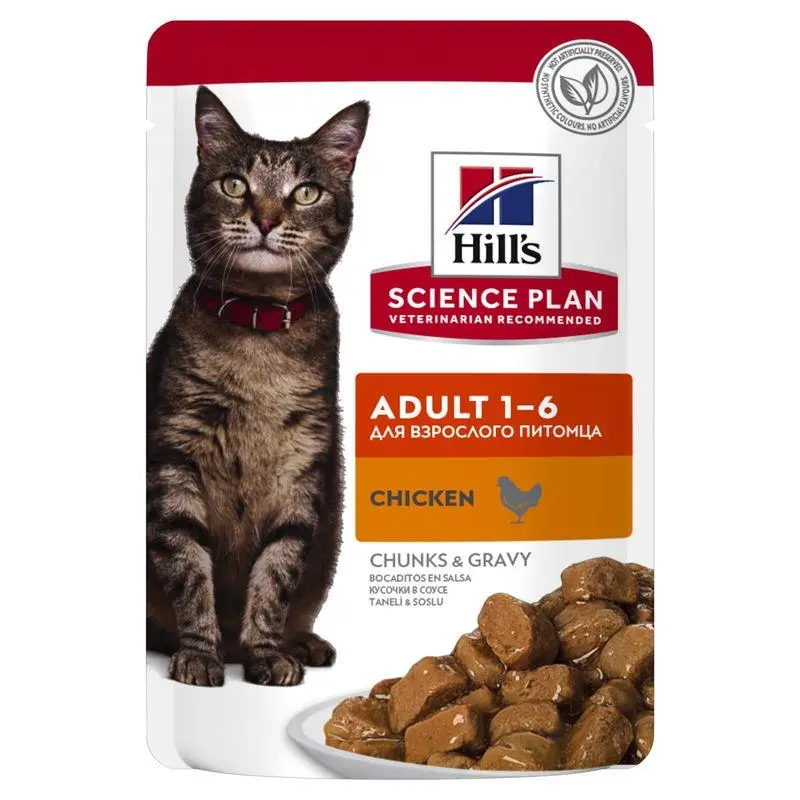Hill'S Science Plan Adulto con Pollo 85 g Sobre Alimento para Gatos