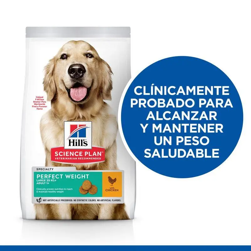 Hill'S Science Plan Perfect Weight Adult Large Pollo 12 kg pienso para perros