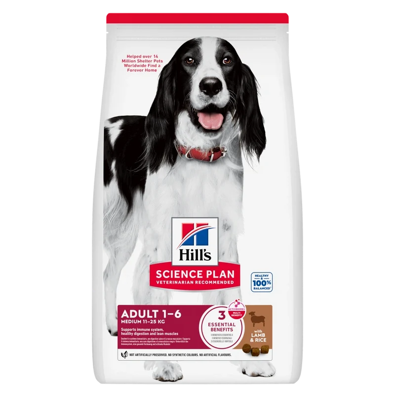 Hill's Science Plan Adult Medium Cordero y Arroz 18 kg Alimento para Perros