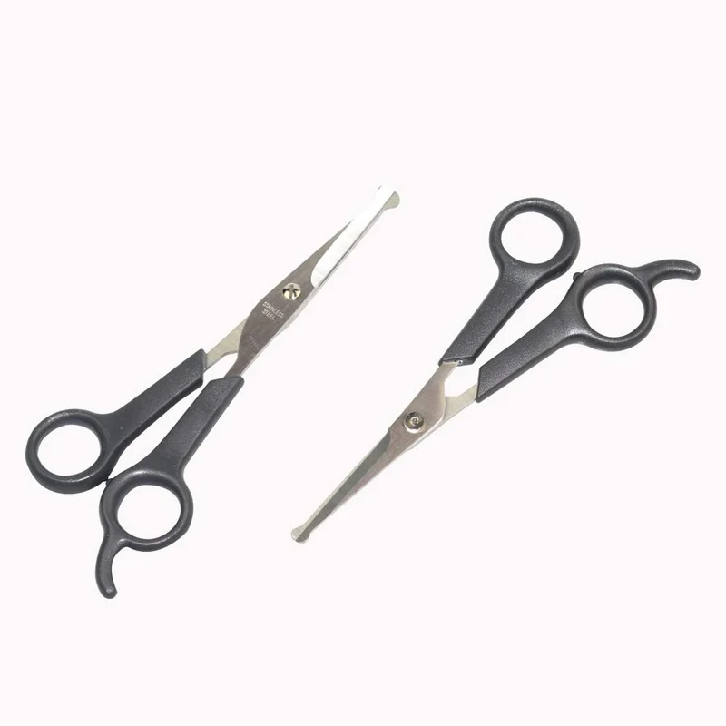 Chibuy Tijeras profesionales de aseo para mascotas con punta redonda de acero inoxidable cortador de ojos para perros y gatos, herramienta de aseo profesional, tamaño 6.70 pulgadas x 2.6 pulgadas x 0.43 pulgadas