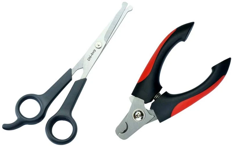 Chibuy Tijeras profesionales de aseo para mascotas con punta redonda de acero inoxidable cortador de ojos para perros y gatos, herramienta de aseo profesional, tamaño 6.70 pulgadas x 2.6 pulgadas x 0.43 pulgadas