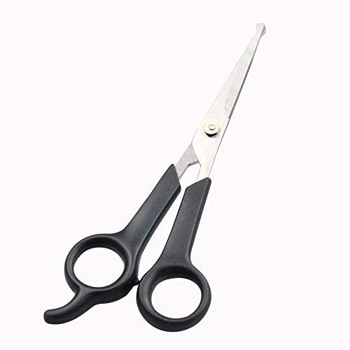 Chibuy Tijeras profesionales de aseo para mascotas con punta redonda de acero inoxidable cortador de ojos para perros y gatos, herramienta de aseo profesional, tamaño 6.70 pulgadas x 2.6 pulgadas x 0.43 pulgadas