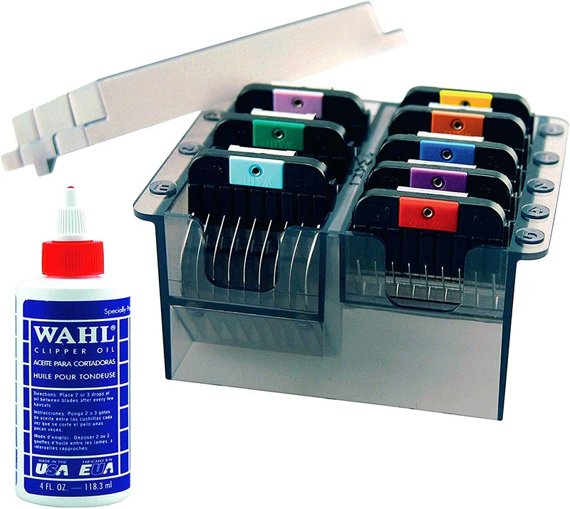 Wahl Professional Animal Stainless Steel Attachment Guide Comb Set for Detachable Blade Pet, Dog, Cat, and Horse Clippers (#3390-100)