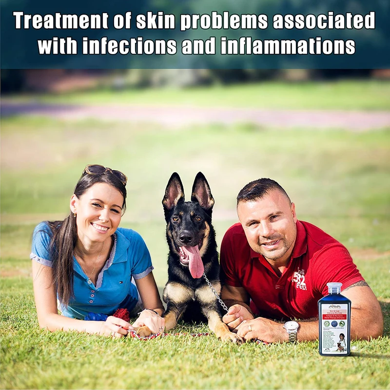 Arava Champú Natural Medicado Perro - Antibacteriano Antihongos Anti YEast Anti ITCH Perro Champú - Piel Saludable y Abrigo - primeros auxilios en puntos calientes Rascadores de Gusano Abrasiones e Infecciones Dermatológicas