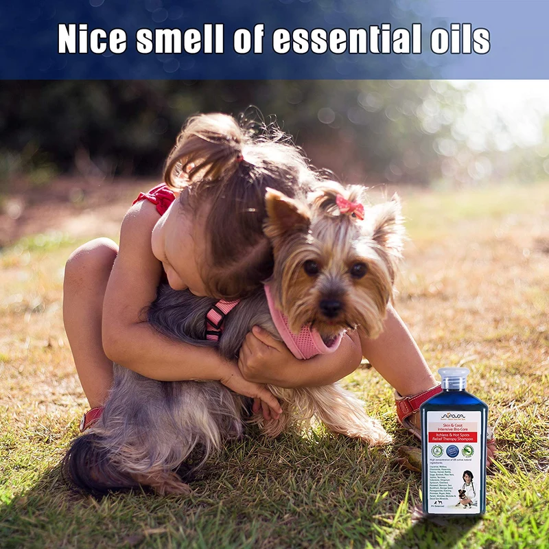 Arava Champú Natural Medicado Perro - Antibacteriano Antihongos Anti YEast Anti ITCH Perro Champú - Piel Saludable y Abrigo - primeros auxilios en puntos calientes Rascadores de Gusano Abrasiones e Infecciones Dermatológicas