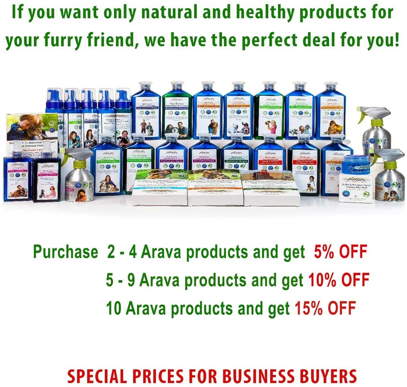 Arava Champú Natural Medicado Perro - Antibacteriano Antihongos Anti YEast Anti ITCH Perro Champú - Piel Saludable y Abrigo - primeros auxilios en puntos calientes Rascadores de Gusano Abrasiones e Infecciones Dermatológicas