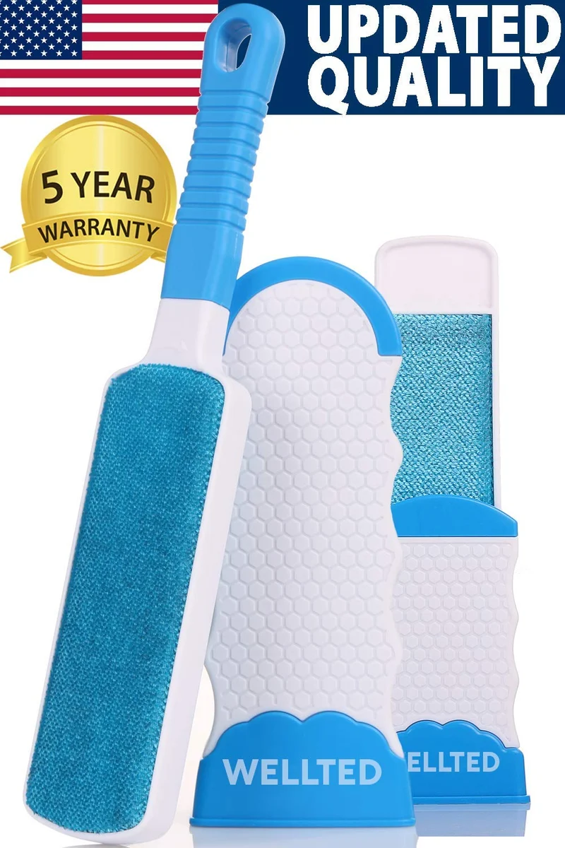 Cepillo removedor de pelo para mascotas, cepillo para pelusas, removedor de pelusas, removedor de pelo y pelusas, removedor de pelo para perros y gatos, cepillo de doble cara con base autolimpiable para muebles de asiento de coche
