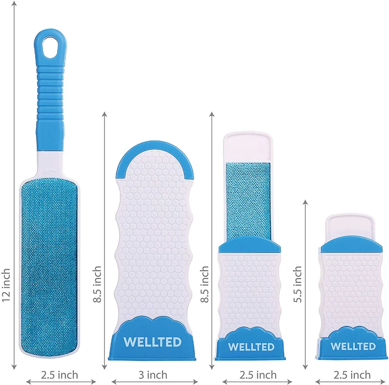 Cepillo removedor de pelo para mascotas, cepillo para pelusas, removedor de pelusas, removedor de pelo y pelusas, removedor de pelo para perros y gatos, cepillo de doble cara con base autolimpiable para muebles de asiento de coche