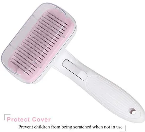 UPSKY Dog Brush & Cat Brush Self Cleaning Dog Slicker Brush Easy to Clean Pet Grooming Brushes Shedding Grooming Tools for Dogs & Cats with Long or Short Hair…