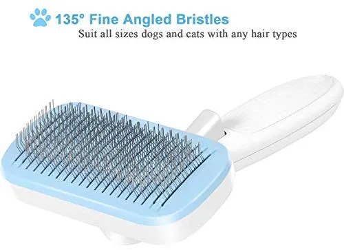 UPSKY Dog Brush & Cat Brush Self Cleaning Dog Slicker Brush Easy to Clean Pet Grooming Brushes Shedding Grooming Tools for Dogs & Cats with Long or Short Hair…