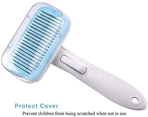UPSKY Dog Brush & Cat Brush Self Cleaning Dog Slicker Brush Easy to Clean Pet Grooming Brushes Shedding Grooming Tools for Dogs & Cats with Long or Short Hair…