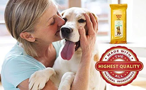 Burt's Bees for Dogs Toallitas multiusos para aseo de perros | Toallitas para cachorros y perros para limpieza, 50 unidades