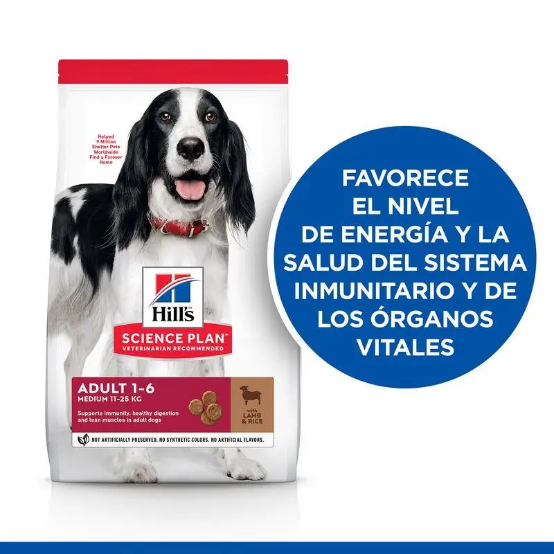 Hill'S Science Plan Adult Medium Cordero y Arroz 14 kg Alimento para Perros