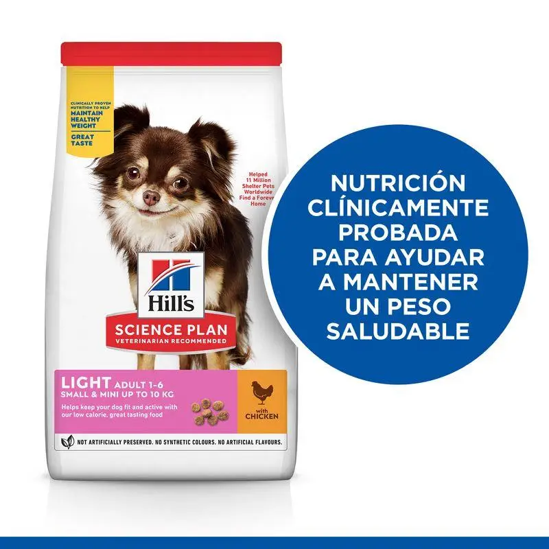 Hill's Science Plan Adult Light Small y Mini Pollo 1,5 kg Alimento para Perros