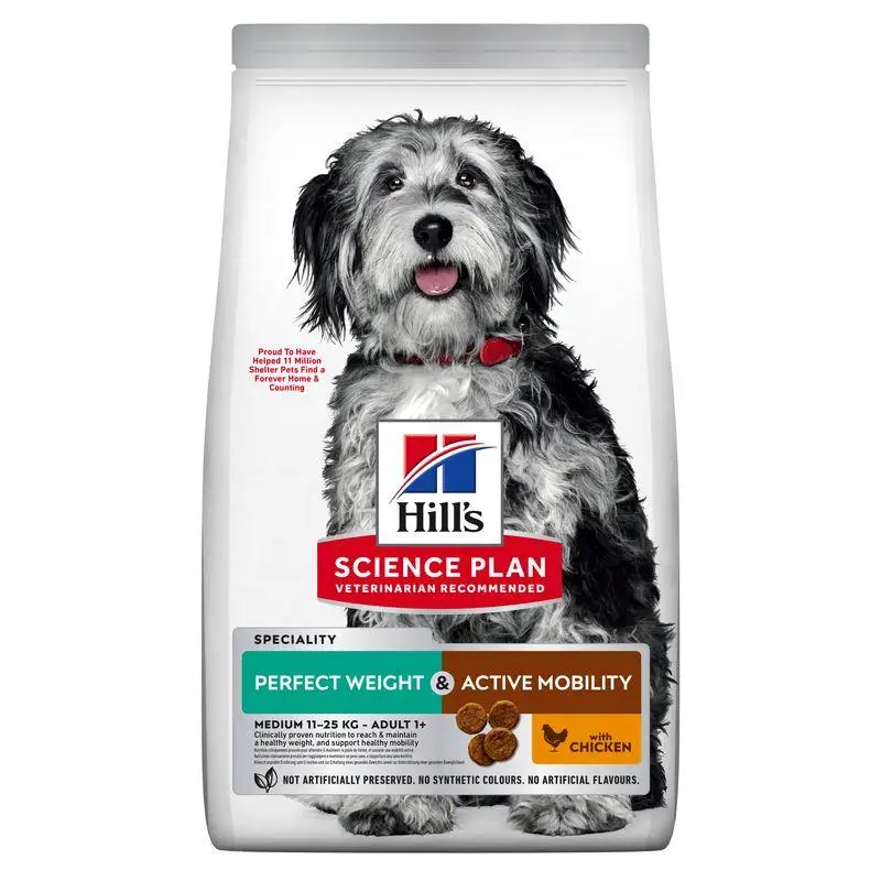 Hill'S Science Plan Adult Perfect Weight y Active Mobility Medium Pollo 2,5 kg Alimento para Perros
