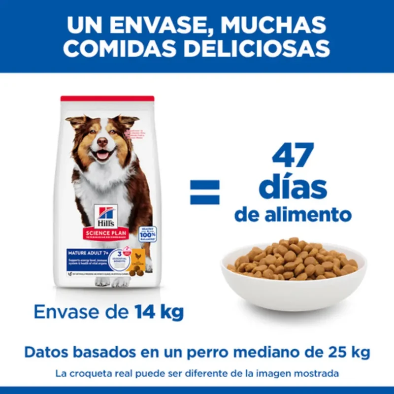 Hill'S Science Plan Mature Adult 7+ Medium Pollo 2,5 kg Alimento para Perros