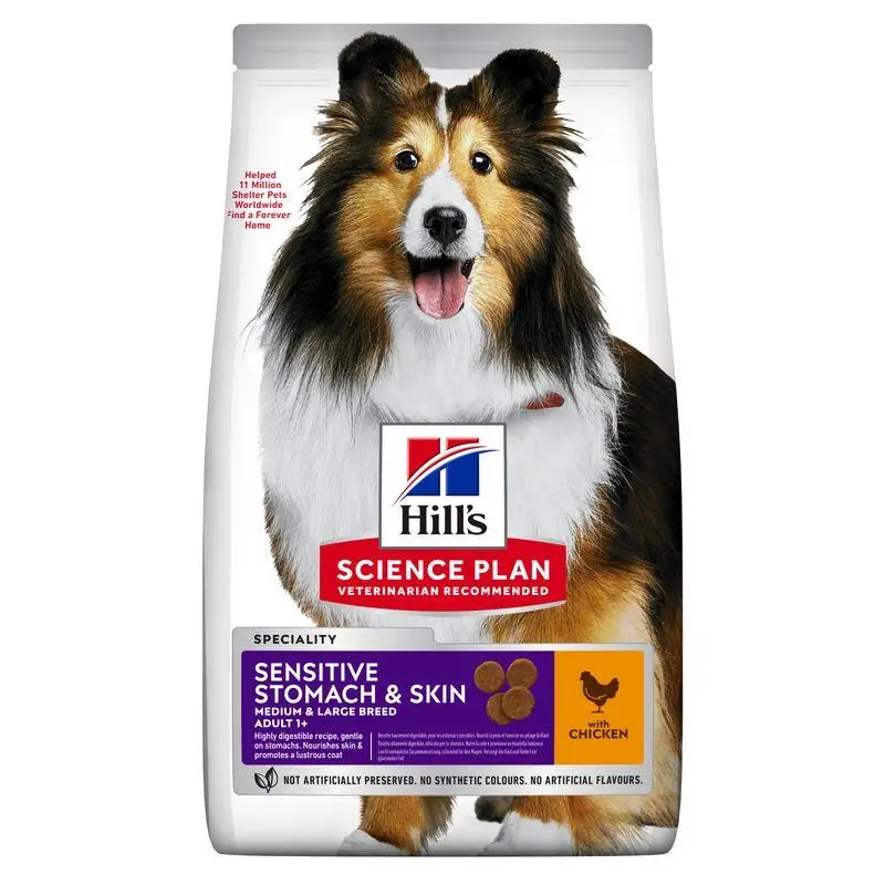 Hill'S Science Plan Adult Sensitive Stomach y Skin Medium Pollo 2,5 kg Alimento para Perros