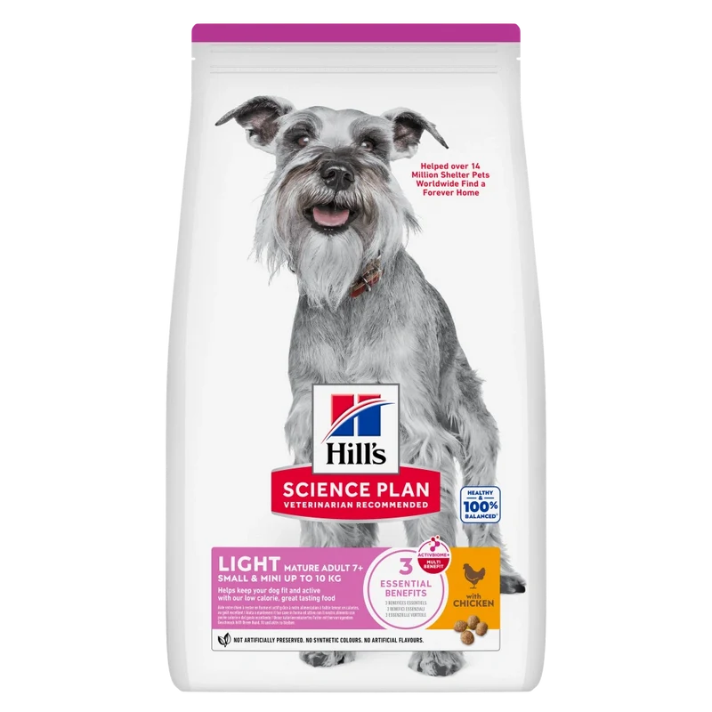 Hill'S Science Plan Mature Adult 7+ Light Small y Mini Pollo 2,5 kg Alimento para Perros